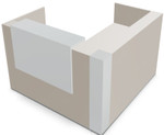 Tera 88" L-Shape Reception Desk - TRA28 by MDD Office Furniture