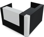 Tera 80" L-Shape Reception Desk TRA27 by MDD Office Furniture