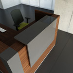 Tera Reception Desk System Top Element Lighting (Anthracite) by MDD Office Furniture