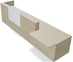 Tera 120" Straight Reception Desk w/ Left Countertop (ADA Compliant) TRA39P by MDD Office Furniture