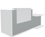 Tera 88" Straight Reception Desk w/ Left Countertop (ADA Compliant) TRA37P by MDD Office Furniture