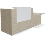 Tera 96" Straight Reception Desk w/ Left Countertop (ADA Compliant) TRA38P by MDD Office Furniture