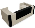 Tera U-Shape Reception Desk - displayed w/out 2 Additional Top Element Lights by MDD Office Furniture