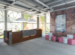 Tera Customized U-Shape Reception Desk System w/ 4 Top Element Lights by MDD Office Furniture