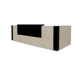 Tera U-Shape Reception Desk - displayed w/out 2 Additional Top Element Lights by MDD Office Furniture