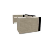 Tera U-Shape Reception Desk - displayed w/out 2 Additional Top Element Lights by MDD Office Furniture