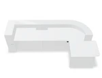 Valde 146" Corner Reception Desk w/ Right Countertop (ADA Compliant) LAV159L by MDD Office Furniture