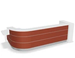 Valde 146" Corner Reception Desk w/ Right Countertop (ADA Compliant) LAV159L by MDD Office Furniture