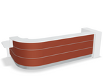 Valde 146" Corner Reception Desk w/ Right Countertop (ADA Compliant) LAV159L by MDD Office Furniture