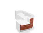 Valde 146" Corner Reception Desk w/ Right Countertop (ADA Compliant) LAV159L by MDD Office Furniture