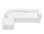 Valde 146" Corner Reception Desk w/ Left Countertop (ADA Compliant) LAV160L by MDD Office Furniture