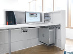 Rear view of  Valde Reception Desk by MDD Office Furniture