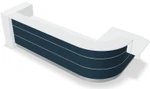 Valde 146" Corner Reception Desk w/ Left Countertop (ADA Compliant) LAV1601L by MDD Office Furniture