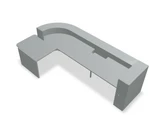Valde 146" Corner Reception Desk w/ Left Countertop (ADA Compliant) LAV1601L by MDD Office Furniture