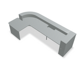 Valde 146" Corner Reception Desk w/ Left Countertop (ADA Compliant) LAV1601L by MDD Office Furniture