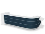 Valde 146" Corner Reception Desk w/ Left Countertop (ADA Compliant) LAV1601L by MDD Office Furniture