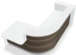 Valde 118" Corner Reception Desk w/ Right Countertop (ADA Compliant) LAV1571L by MDD Office Furniture