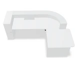 Valde 118" Corner Reception Desk w/ Right Countertop (ADA Compliant) LAV1571L by MDD Office Furniture