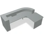 Valde 118" Corner Reception Desk w/ Right Countertop (ADA Compliant) LAV1571L by MDD Office Furniture