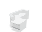 Valde 118" Corner Reception Desk w/ Left Countertop (ADA Compliant) LAV1581L by MDD Office Furniture