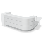 Valde 118" Corner Reception Desk w/ Left Countertop (ADA Compliant) LAV1581L by MDD Office Furniture