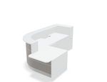 Valde 118" Corner Reception Desk w/ Left Countertop (ADA Compliant) LAV158L by MDD Office Furniture