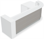 Valde 118" Corner Reception Desk w/ Left Countertop (ADA Compliant) LAV158L by MDD Office Furniture