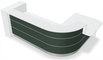 Valde 107" Corner Reception Desk w/ Left Countertop (ADA Compliant) LAV1561L by MDD Office Furniture