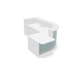 Valde 107" Corner Reception Desk w/ Right Countertop (ADA Compliant) LAV155L by MDD Office Furniture