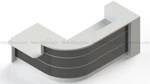 Valde 107" Corner Reception Desk w/ Right Countertop (ADA Compliant) LAV155L by MDD Office Furniture