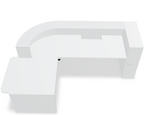 Valde 107" Corner Reception Desk w/ Left Countertop (ADA Compliant) LAV156L w/ White Pastel Body + Worktop by MDD Office Furniture