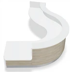 Valde 160" Curved Reception Desk w/ Right Countertop (ADA Compliant) LAV64L by MDD Office Furniture