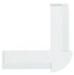 Valde 146" x 146" Corner Reception Desk w/ Countertop (ADA Compliant) - LAV124L by MDD Office Furniture