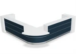 Valde 146" x 146" Corner Reception Desk w/ Countertop (ADA Compliant) - LAV124L by MDD Office Furniture