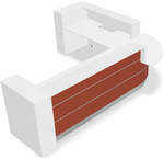 Valde 146" x 118" Corner Reception Desk w/ Countertop (ADA Compliant) - LAV123L by MDD Office Furniture