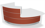 Valde 93" Curved Reception Desk w/ Left Countertop (ADA Compliant) LAV162L by MDD Office Furniture