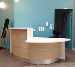 Valde 93" Curved Reception Desk w/ Left Countertop (ADA Compliant) LAV162L by MDD Office Furniture