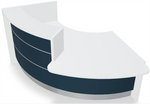 Valde 93" Curved Reception Desk w/ Left Countertop (ADA Compliant) LAV162L by MDD Office Furniture
