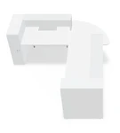 Valde 118" x 106" Corner Reception Desk w/ Countertop (ADA Compliant) - LAV119L by MDD Office Furniture