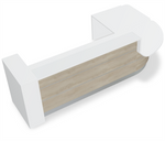 Valde 118" x 84" Corner Reception Desk w/ Left Countertop (ADA Compliant) - LAV128L by MDD Office Furniture