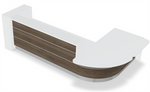 Valde 107" x 76" Corner Reception Desk w/ Left Countertop (ADA Compliant) - LAV1261L by MDD Office Furniture