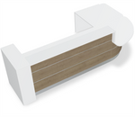 Valde 146" x 76 Corner Reception Desk w/ Left Countertop (ADA Compliant) - LAV1301L by MDD Office Furniture