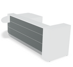 Valde 146" x 84" Corner Reception Desk w/ Right Countertop (ADA Compliant) - LAV129L by MDD Office Furniture