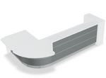 Valde 146" x 84" Corner Reception Desk w/ Right Countertop (ADA Compliant) - LAV129L by MDD Office Furniture
