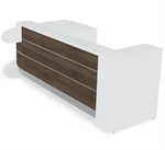 Valde LAV1251L Corner Reception Desk w/ Right Countertop (ADA Compliant) - 107" x 76" by MDD Office Furniture