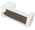Valde LAV1251L Corner Reception Desk w/ Right Countertop (ADA Compliant) - 107" x 76" by MDD Office Furniture