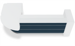 Valde LAV1271L Corner Reception Desk w/ Right Countertop (ADA Compliant) 118" x 76" by MDD Office Furniture