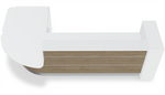 Valde LAV1291L Corner Reception Desk w/ Right Countertop (ADA Compliant) 146" x 76" by MDD Office Furniture
