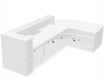 Valde LAV1291L Corner Reception Desk w/ Right Countertop (ADA Compliant) 146" x 76" by MDD Office Furniture