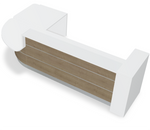 Valde LAV1291L Corner Reception Desk w/ Right Countertop (ADA Compliant) 146" x 76" by MDD Office Furniture